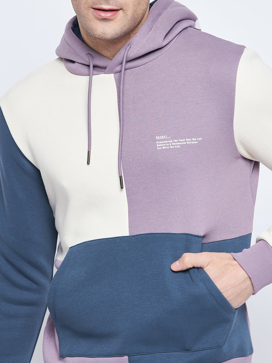 Camla Barcelona Lilac And Blue Colourblocked Sweatshirt