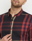 Camla Barcelona Chequered Black Shirt