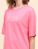 Camla Barcelona Typography Pink T-Shirt