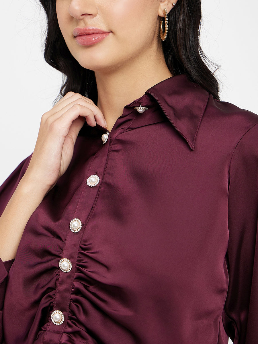 Camla Grape Solid Top For Women