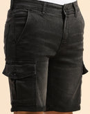 Camla Barcelona Lightly Washed Grey Flap Pocket Shorts
