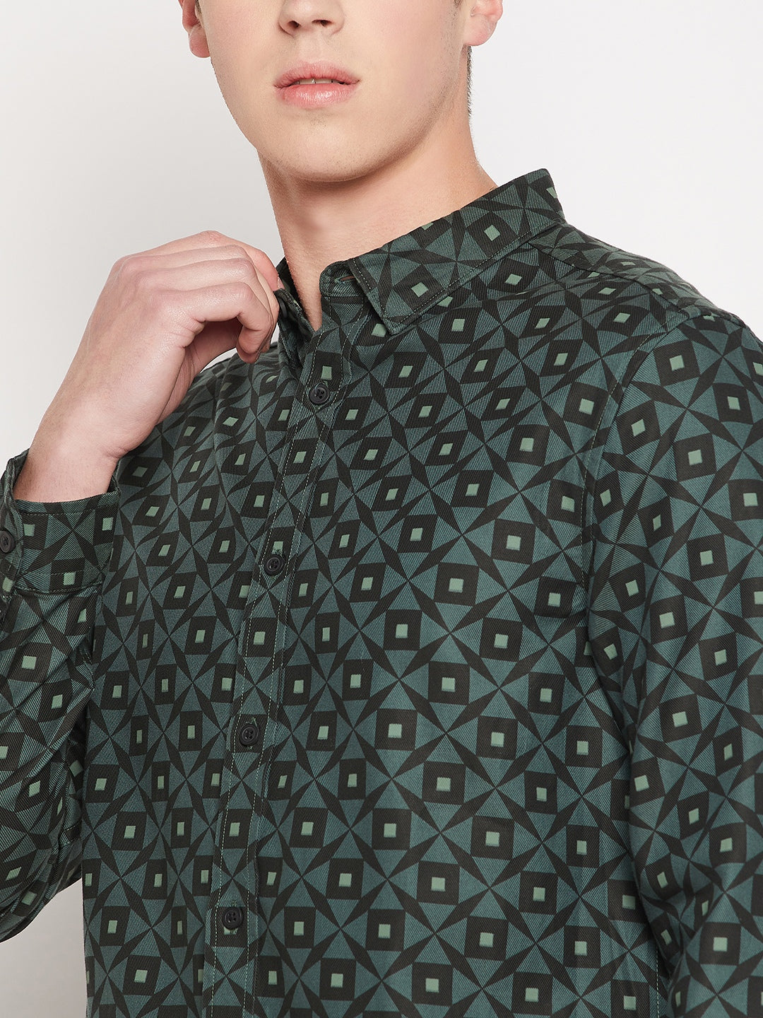 Camla Barcelona Forest Green Shirt For Men