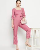 Madame Pink Jumpsuit with pattern