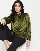 Madame Olive Tie-Up Neck Top