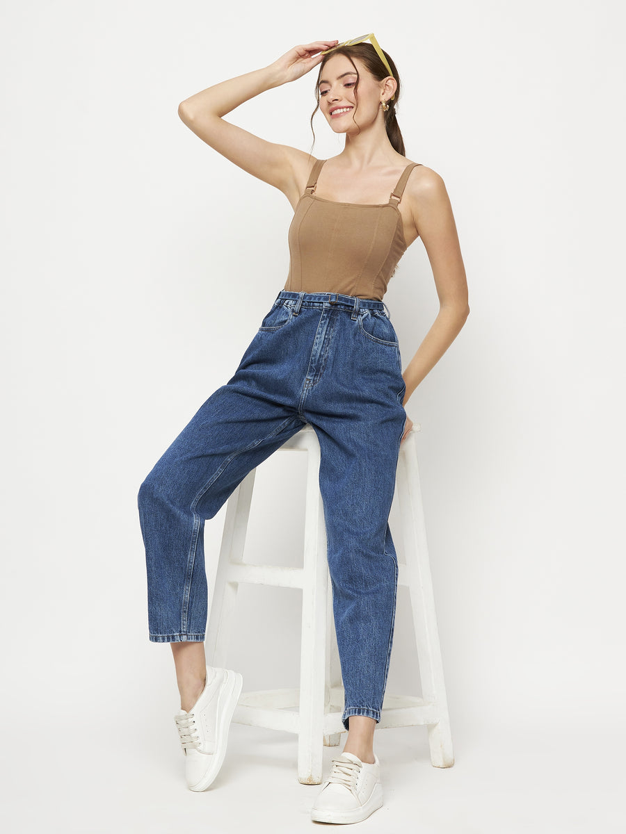 Camla Blue Solid Denim For Women