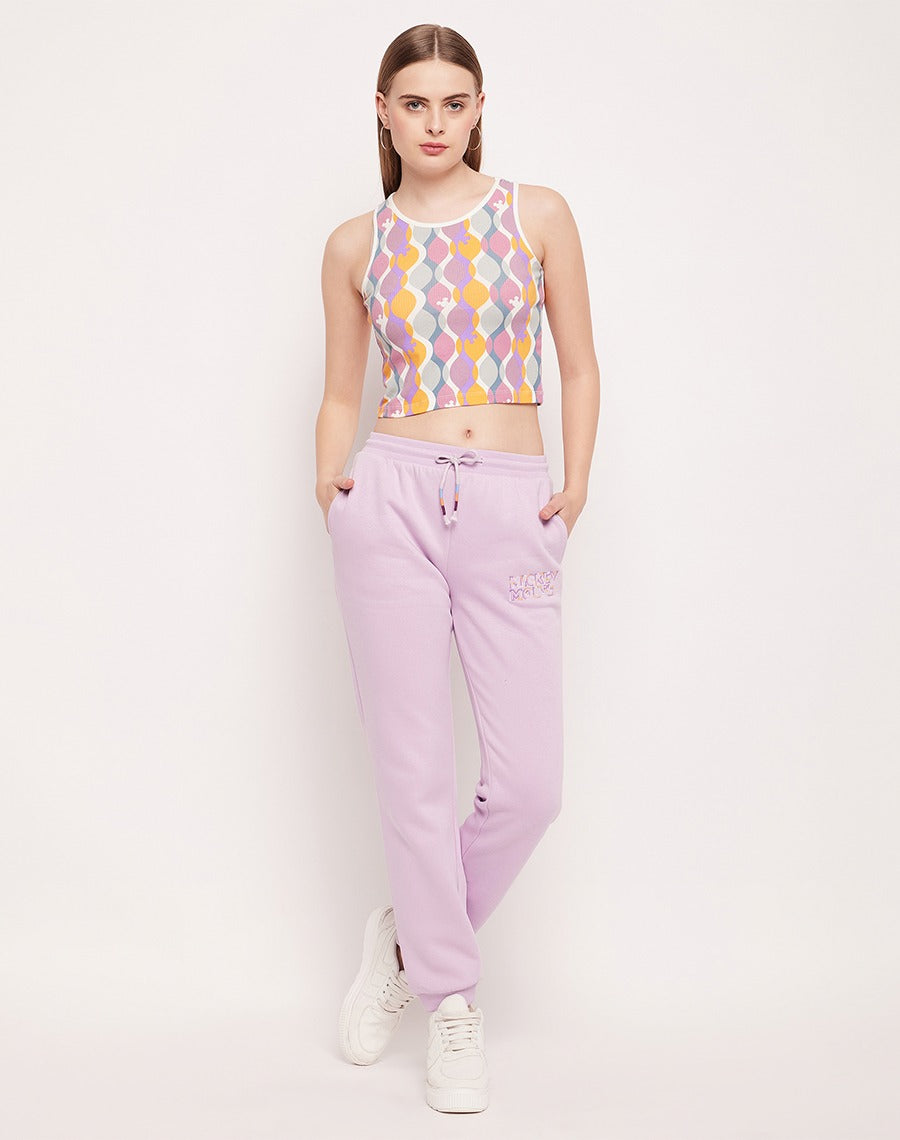Camla Barcelona Disney Typography Lavender Track Suit