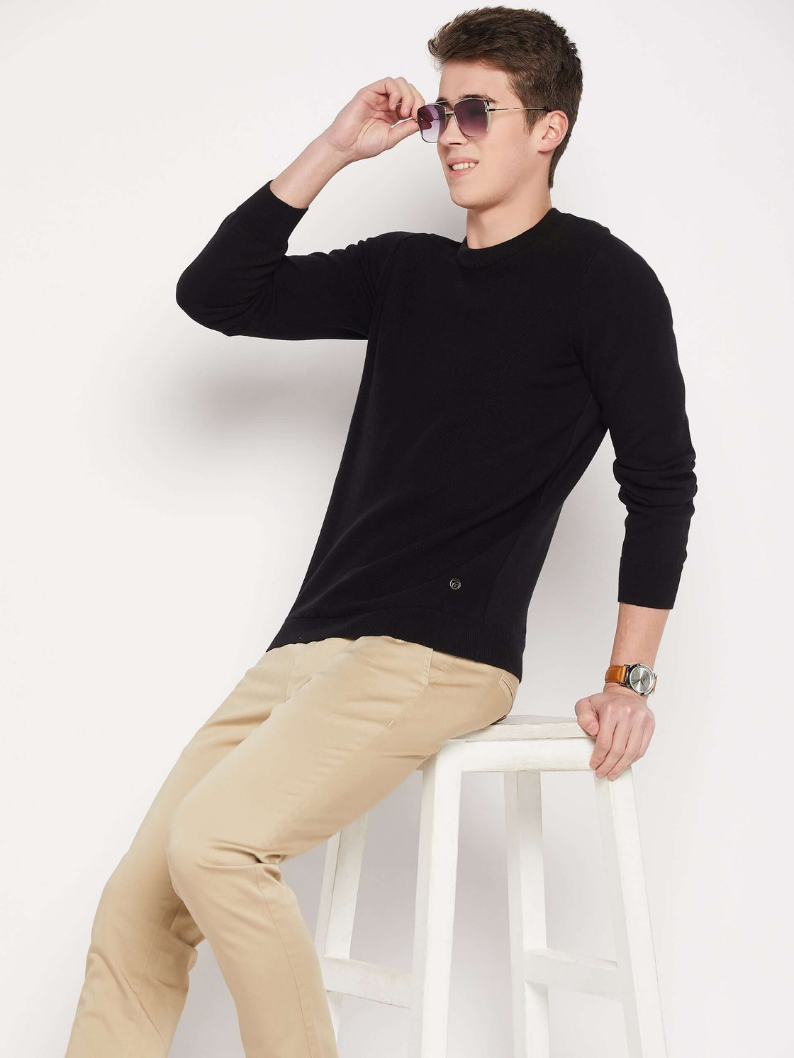 Camla Barcelona Black Sweater For Men
