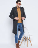 Camla Barcelona Lapel Collar Black Longline Overcoat