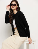 Madame Solid Black Sweater