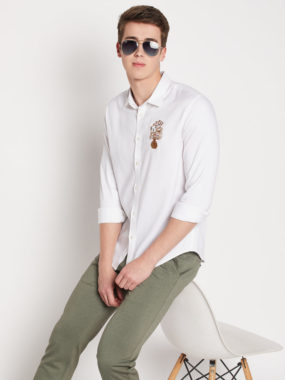 Camla Barcelona White Shirt For Men