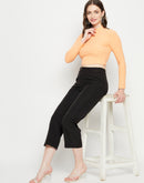 Madame Black Tapered Fit Cropped Trousers