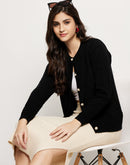 Madame Black Buttoned Cardigan