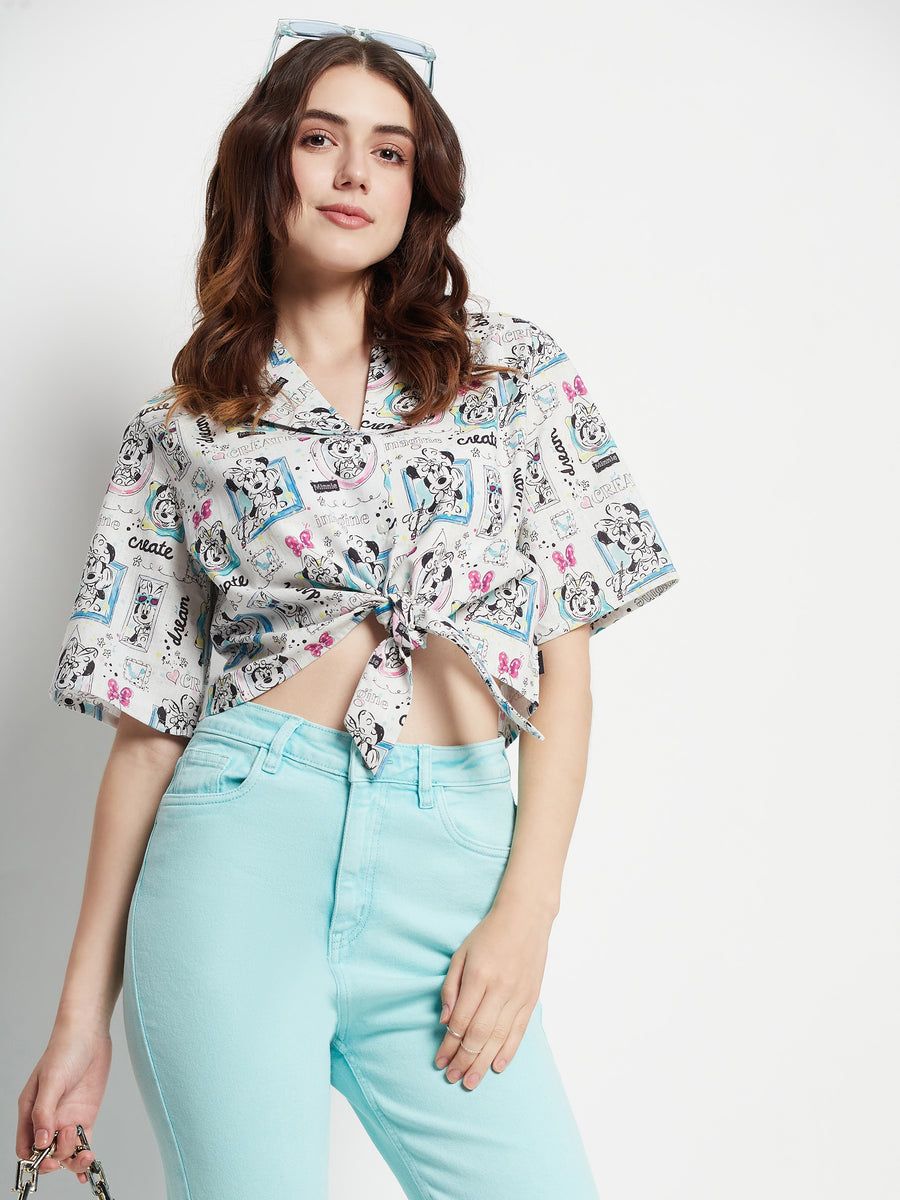 Camla White Minnie Shirt For Women