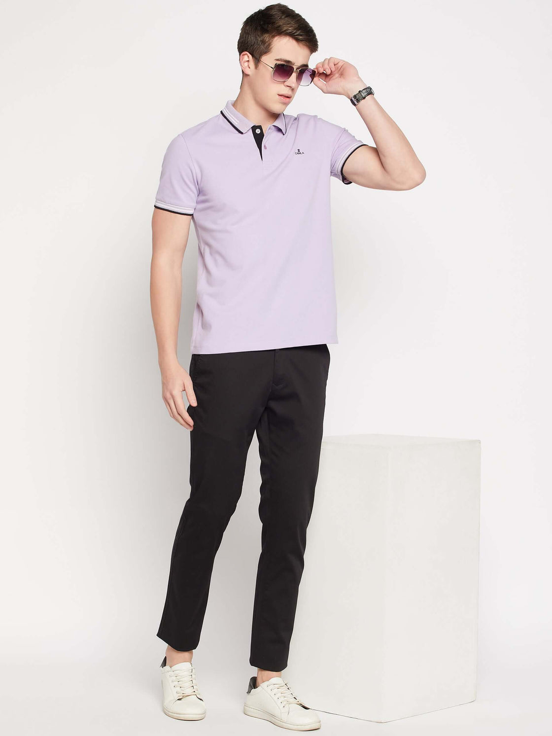 Camla Barcelona Black Trouser For Men