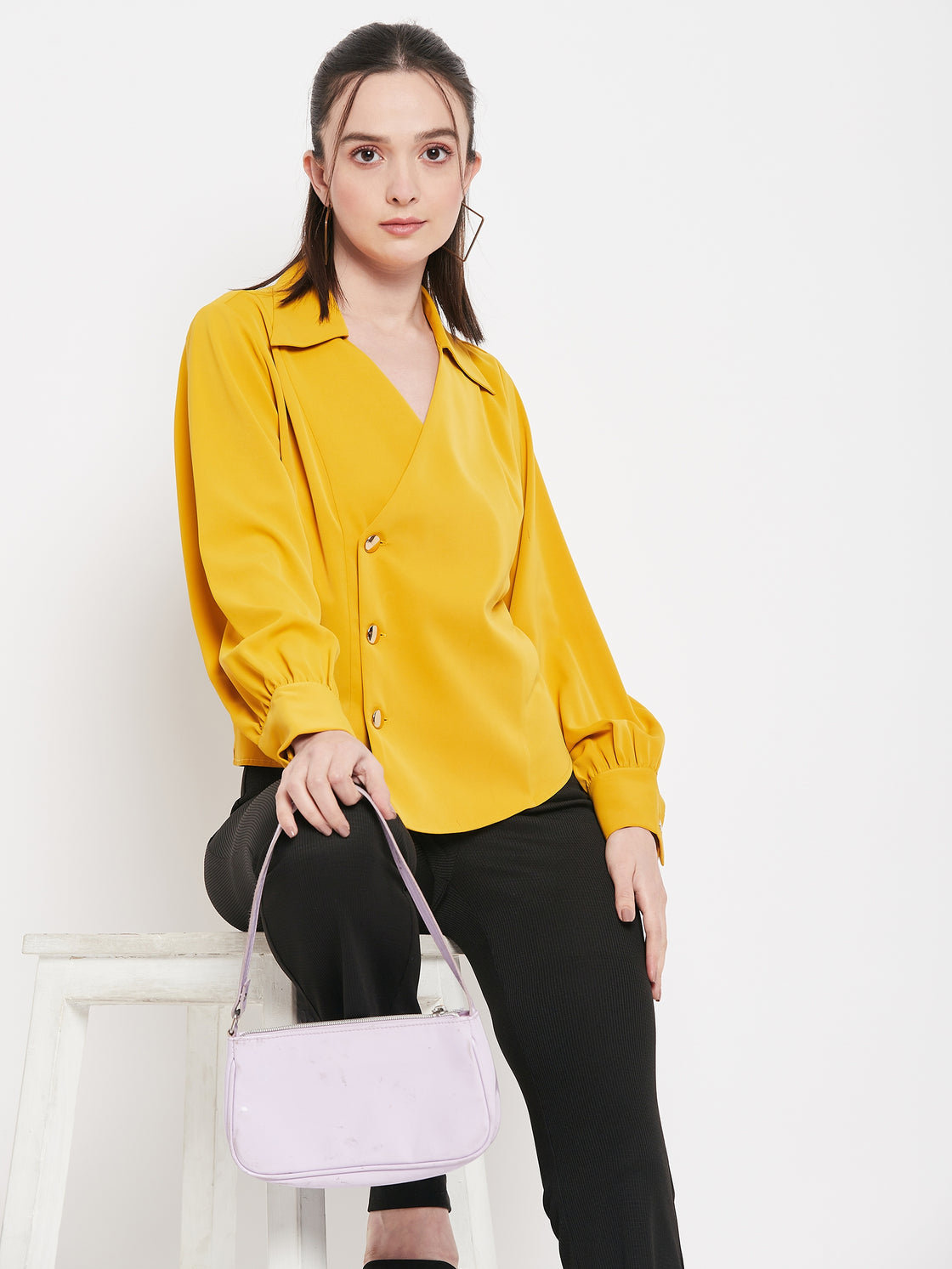 Camla Barcelona Yellow Shirt For Women