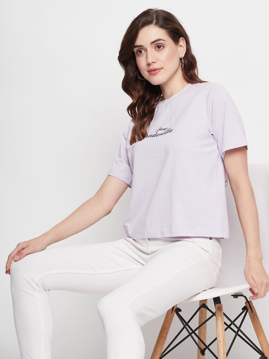 Camla Lilac Cindrella print Top For Women