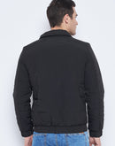 Camla Barcelona Black Quilted Jacket For Men