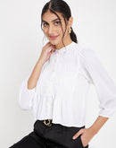 Camla Barcelona White Solid Shirt