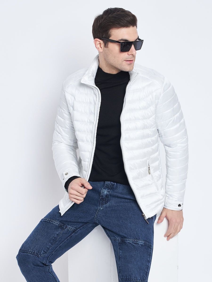 Camla Barcelona White Puffer Jacket for Men