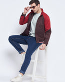 Camla Barcelona Wine and Red Colourblocked Jacket