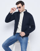 Camla Barcelona Stand Collar Navy Blue Sweatshirt