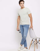 Camla Barcelona Low Distressed Light Blue Jeans For Men