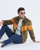 Camla Barcelona Fleece Olive Green Sweatshirt For Men