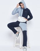 Camla Barcelona Men'S Colourblocked Navy Blue Tracksuit