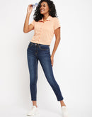 Camla Barcelona Indigo Slim Fit Raw Hem Jeans
