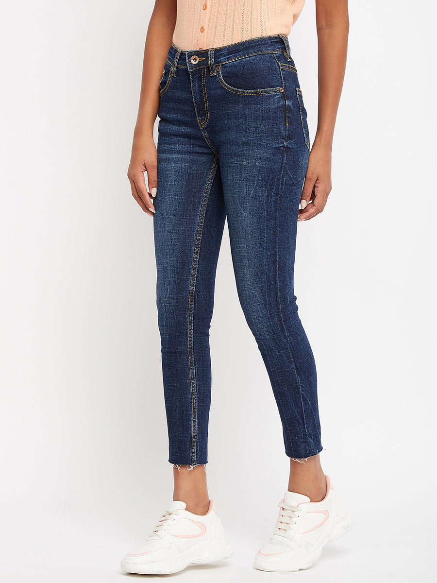 Camla Barcelona Indigo Slim Fit Raw Hem Jeans
