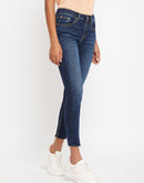 Camla Barcelona Indigo Slim Fit Raw Hem Jeans