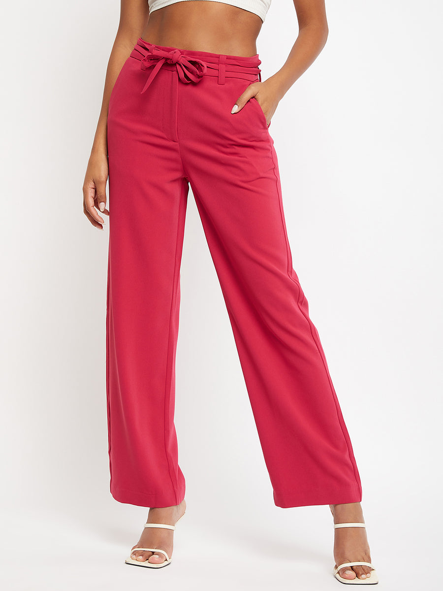 Camla Red Plazo For Women
