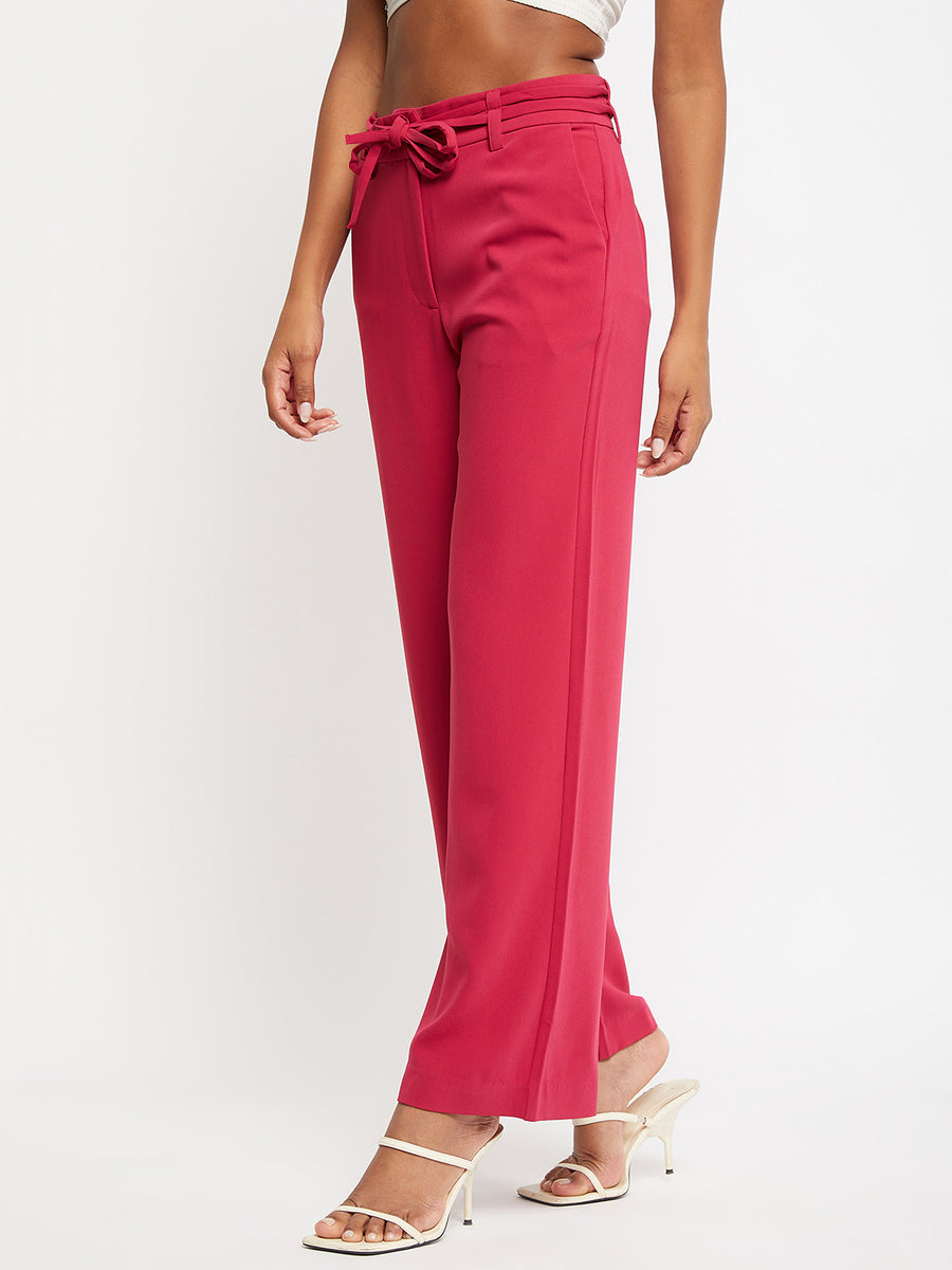 Camla Red Plazo For Women