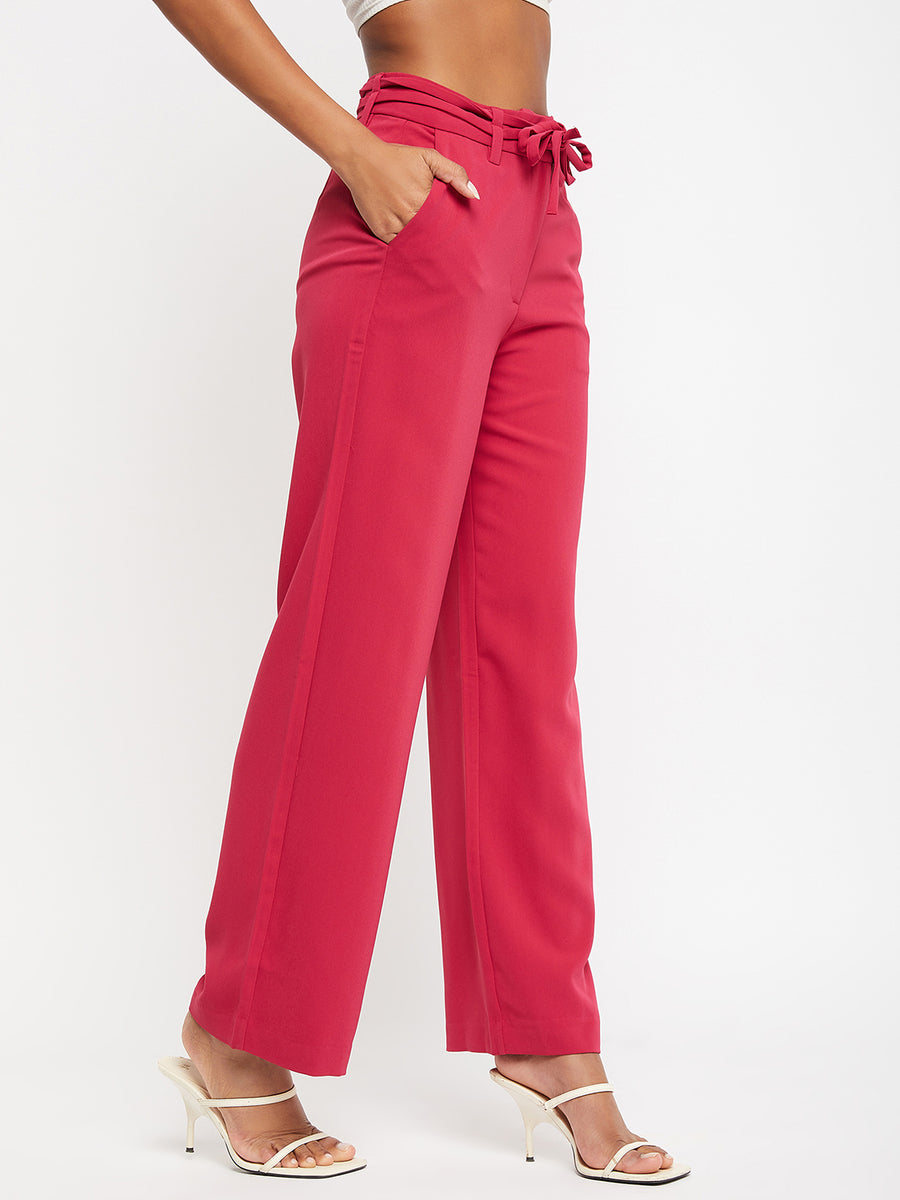 Camla Red Plazo For Women