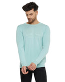 Camla Barcelona Typography Aqua Blue Sweater