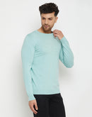 Camla Barcelona Typography Aqua Blue Sweater