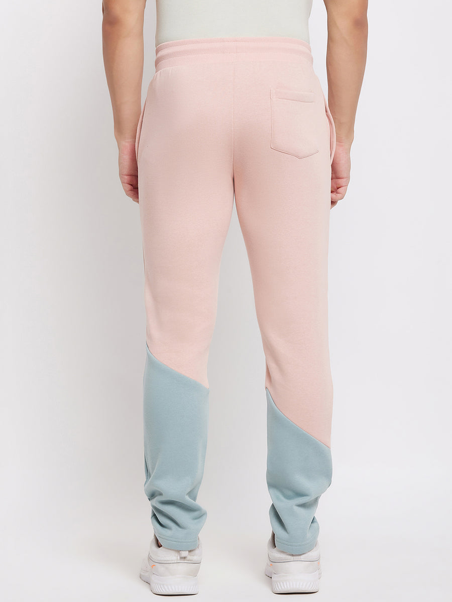 Camla Barcelona Colourblocked Peach Sweat Pants For Men