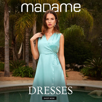 Buy MADAME Green A-Line Dress for Women Online @ Tata CLiQ