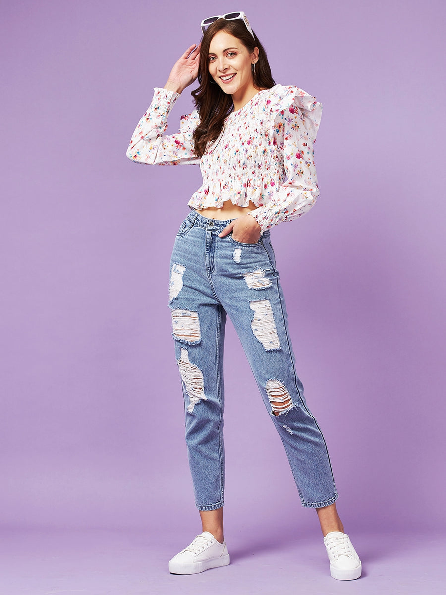 Camla White  Top For Women