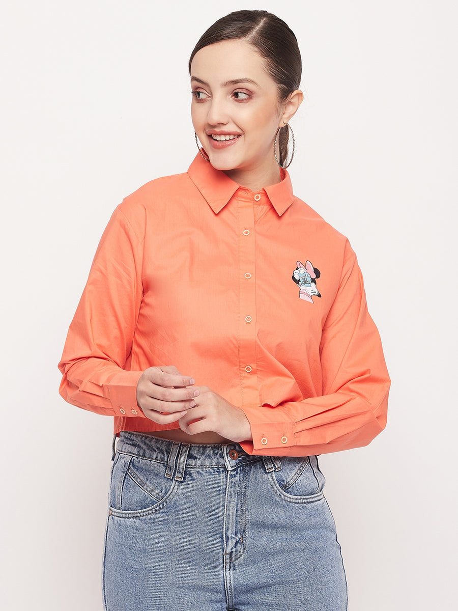 Madame Disney  Minnie Orange Print Shirt
