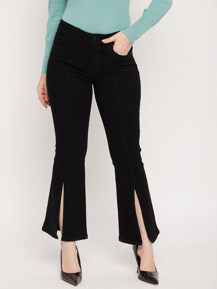 MADAME Boot Cut Denim with Front Slit