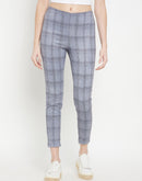 Camla Barcelona Chequered Grey Low Rise Jegging