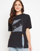Camla Black T- Shirt For Women