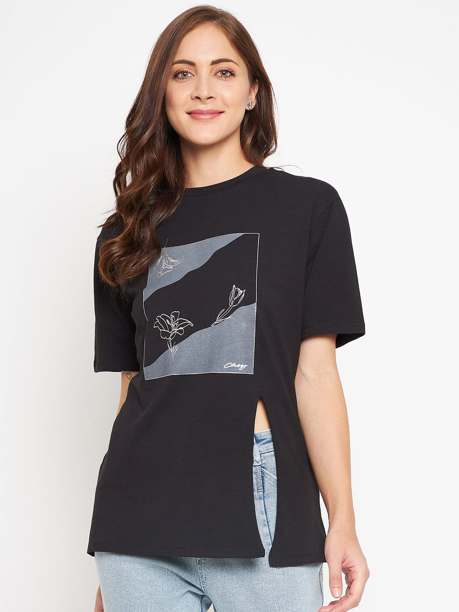 Camla Black T- Shirt For Women