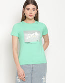 Madame Green Graphic Top