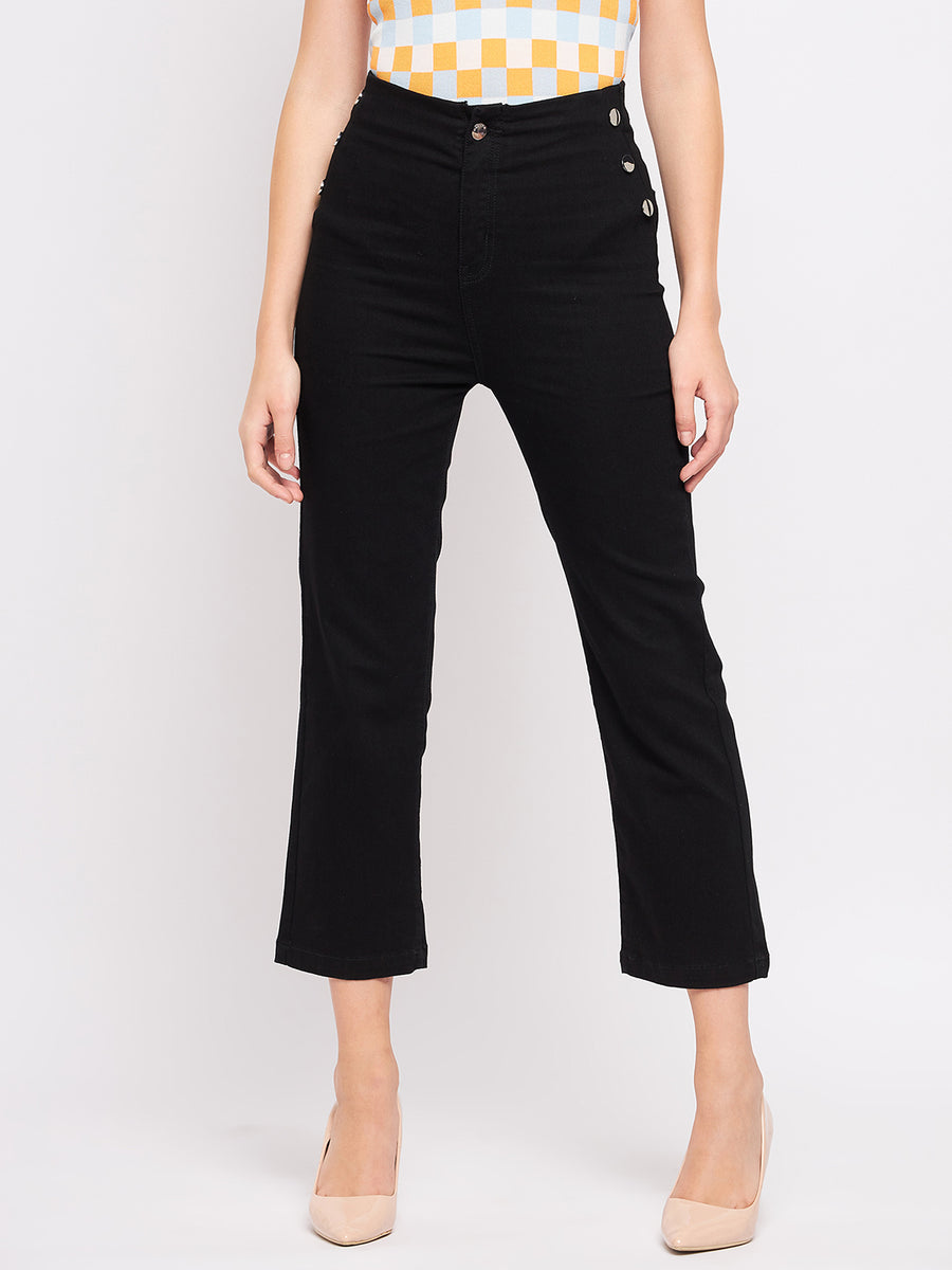 Madame Black Calf Length Jeans