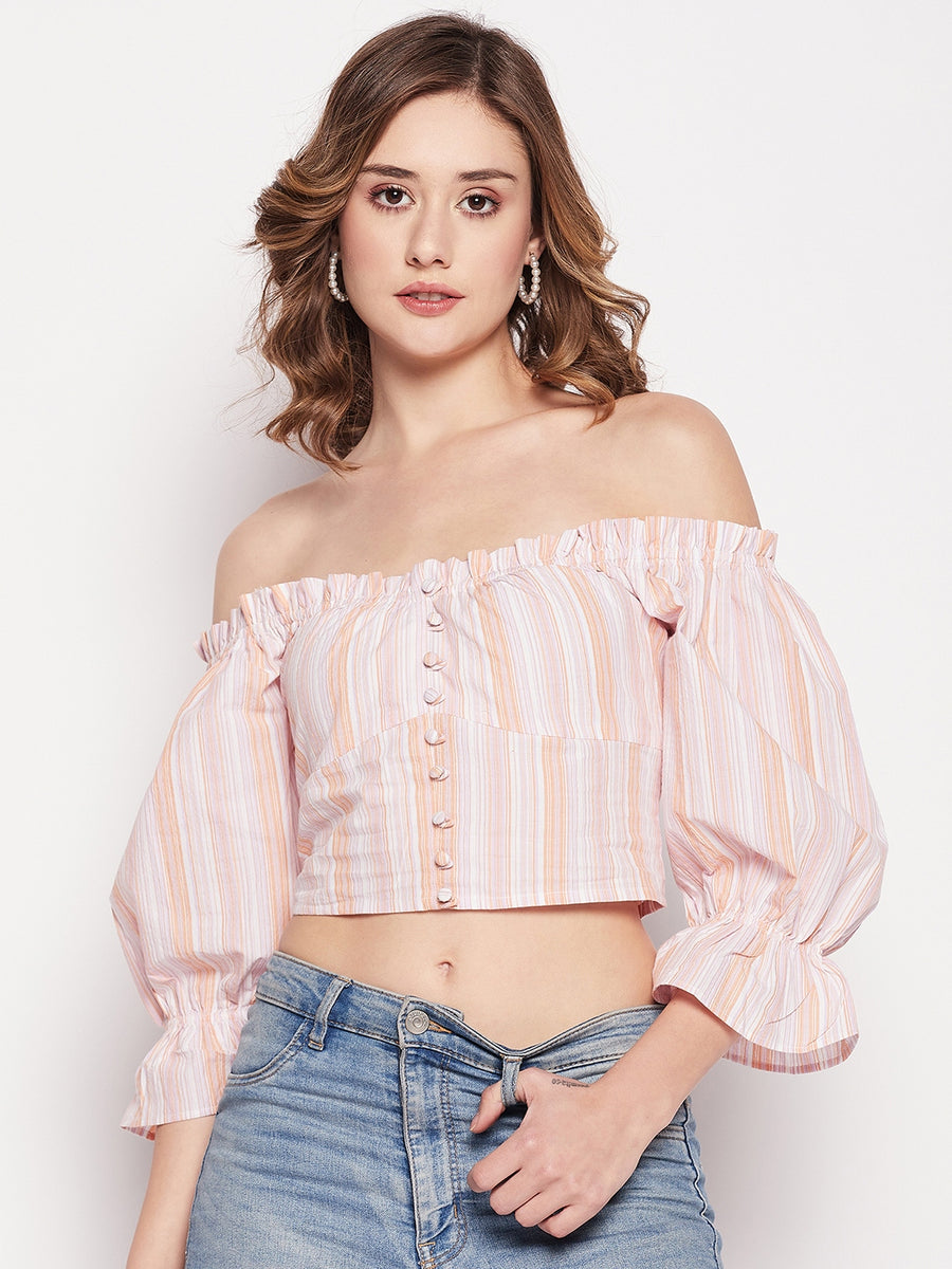 Camla Peach Women Top