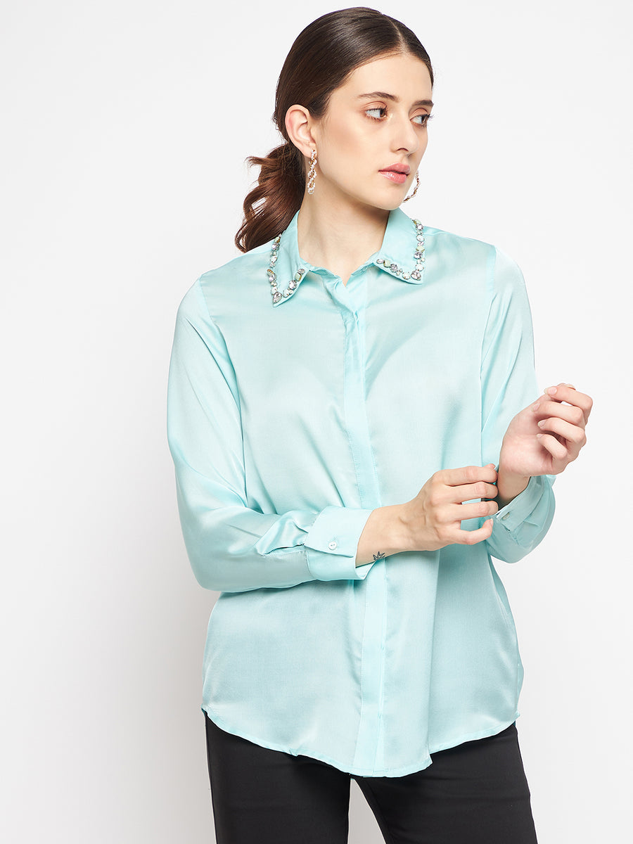 Camla Women Green Shirt