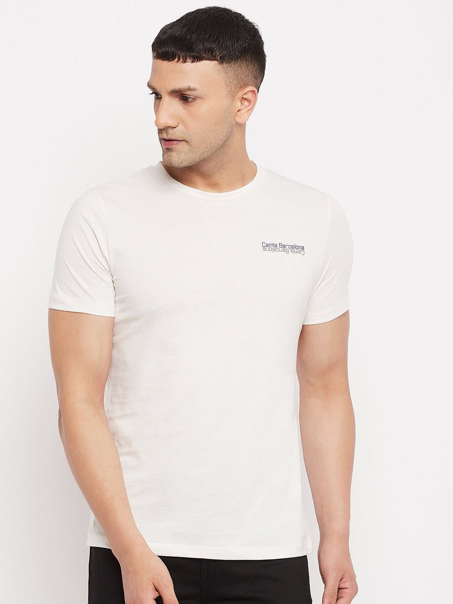 Camla White T- Shirt For Men