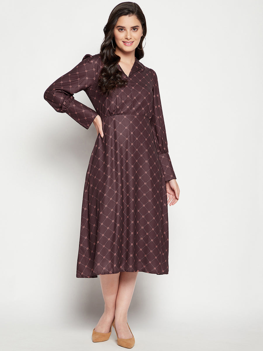CAMLA Barcelona Puff Sleeve Fit & Flare Dress for Women
